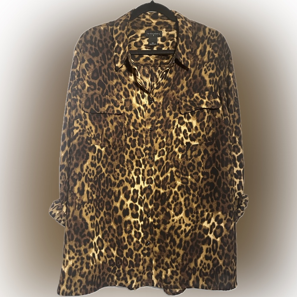 Investments Animal Print Button-Down Shirt